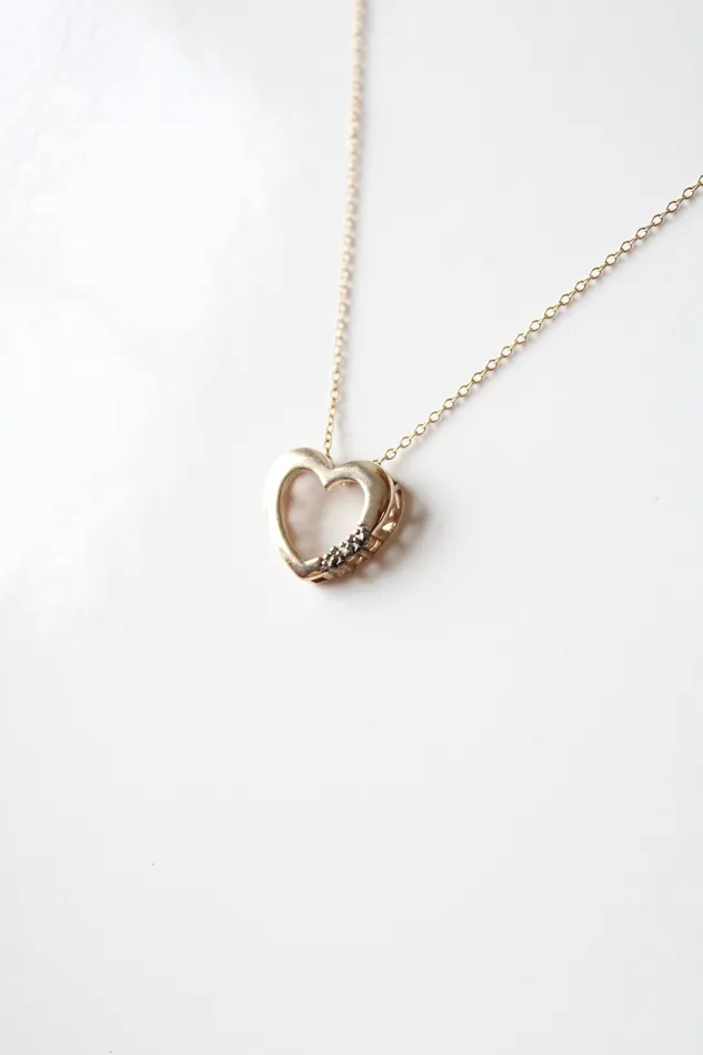 Necklaces Jubilee Thrift Gold Coated Sterling Silver Heart Necklace