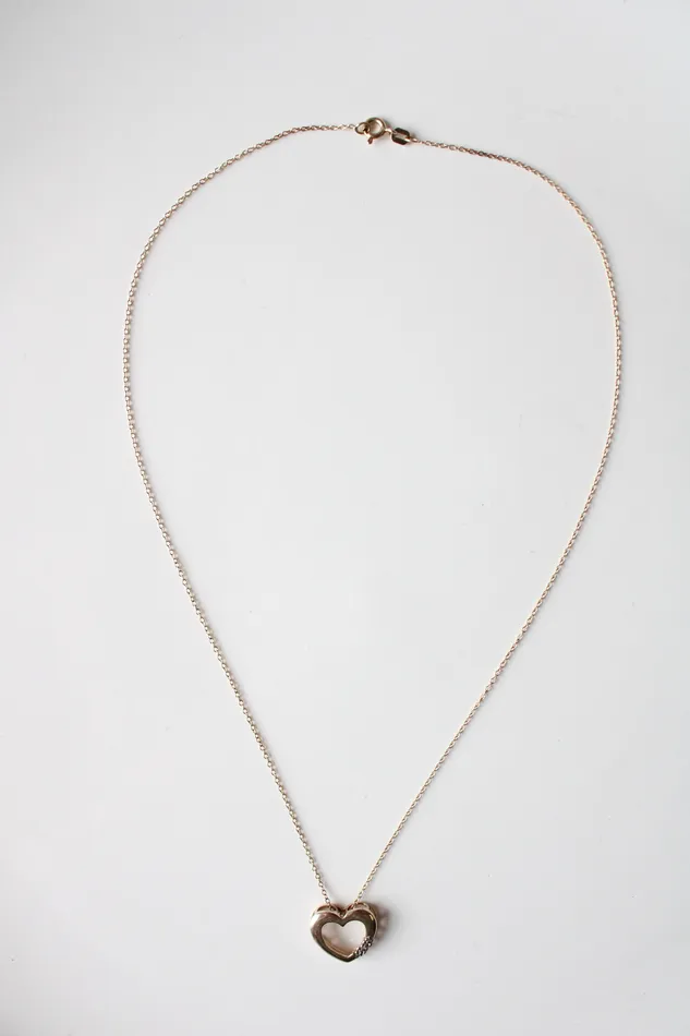 Necklaces Jubilee Thrift Gold Coated Sterling Silver Heart Necklace
