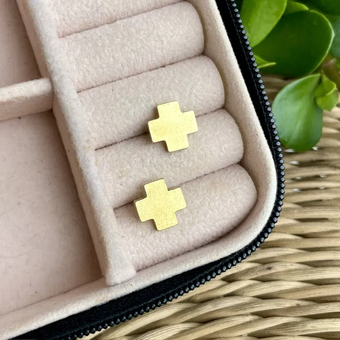 Necklaces KIKI Cross Metal Studs