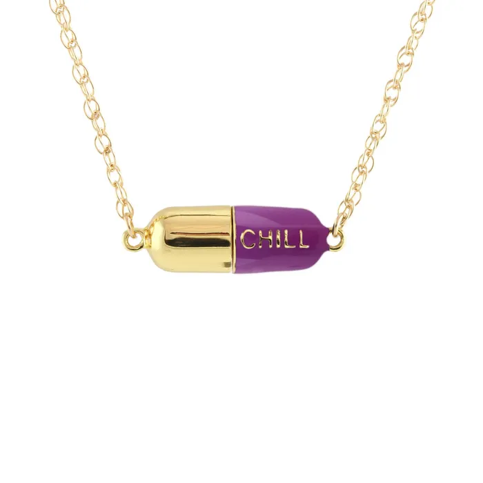 Necklaces Kris Nations Big Chill Pill Chain Necklace