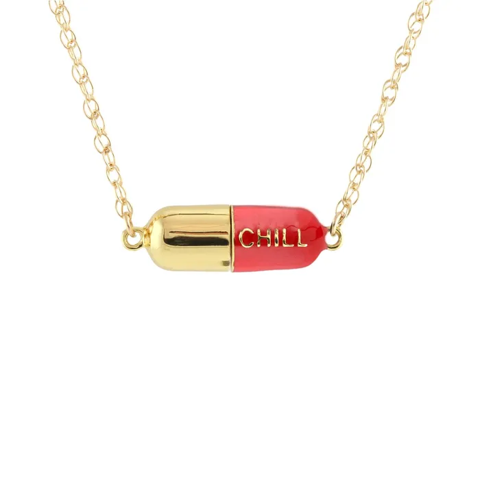 Necklaces Kris Nations Big Chill Pill Chain Necklace