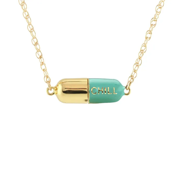 Necklaces Kris Nations Big Chill Pill Chain Necklace