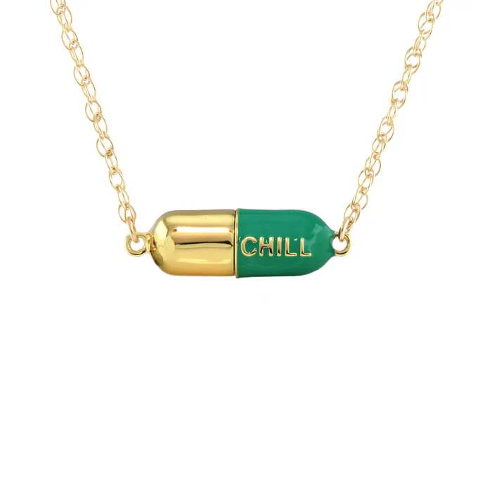 Necklaces Kris Nations Big Chill Pill Chain Necklace