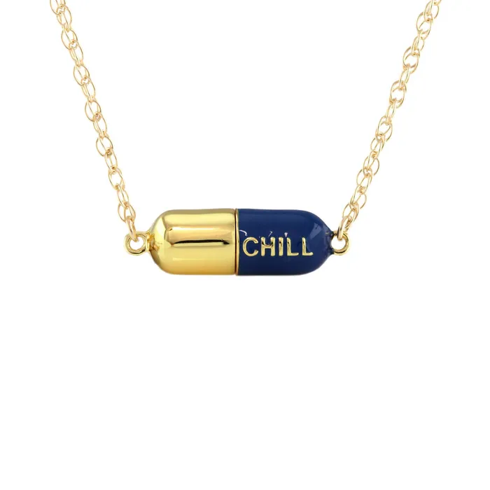 Necklaces Kris Nations Big Chill Pill Chain Necklace