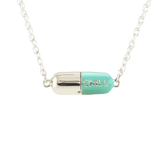 Necklaces Kris Nations Big Chill Pill Chain Necklace