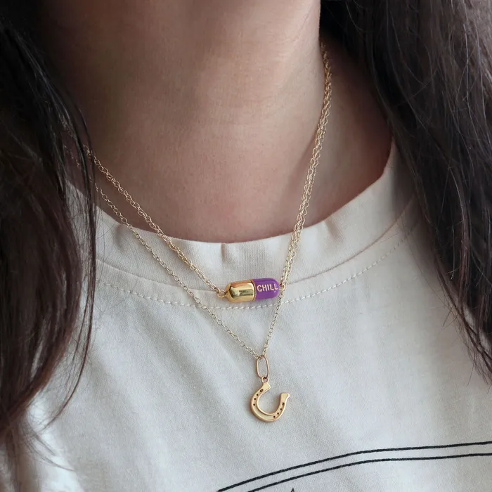 Necklaces Kris Nations Big Chill Pill Chain Necklace