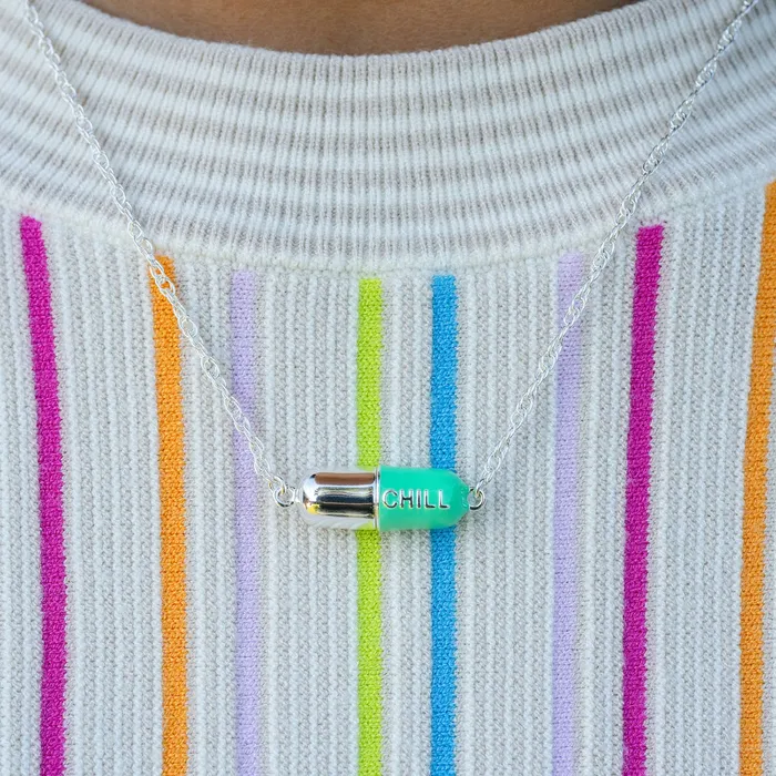 Necklaces Kris Nations Big Chill Pill Chain Necklace