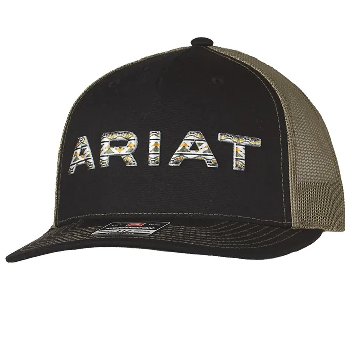 Necklaces M F WESTERN PRODUCTION INC ARIAT MENS EMBROIDERED LOGO CAP BLACK AND GREEN Necklaces M F WESTERN PRODUCTION INC ARIAT MENS EMBROIDERED LOGO CAP BLACK AND GREEN