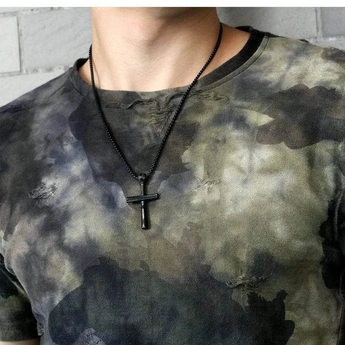 Necklaces Mens Christian Necklace br Baseball Bat Black Lords Guidance