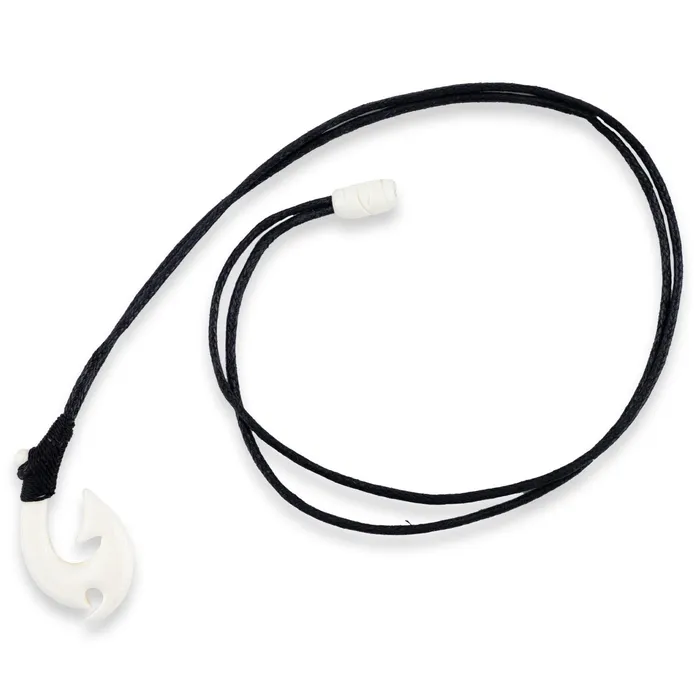 Necklaces PACIFICOCEANCOL Mini Hawaiian Bone Fish Hook Necklace