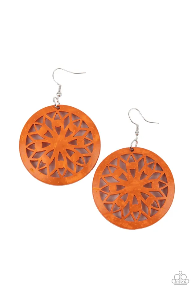 Necklaces Paparazzi Accessories Ocean Canopy Orange