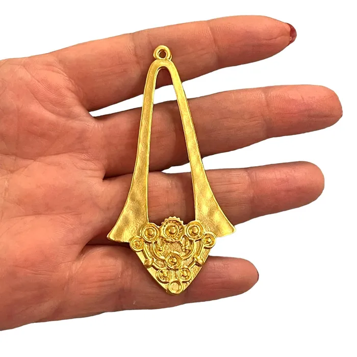 Necklaces Peppy Beads 24Kt Matte Gold Plated Authentic Pendant