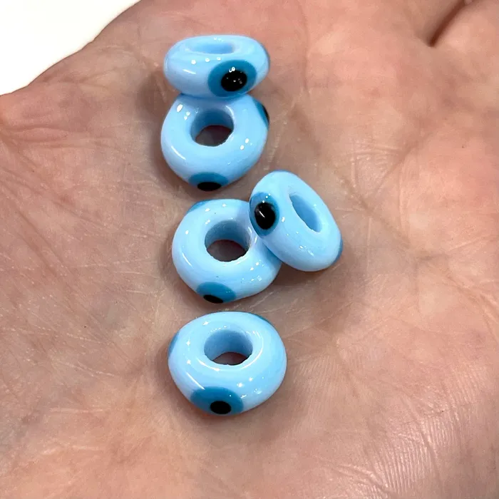 Necklaces Peppy Beads Hand Made Large Hole Evil Eye Beads Pandora Fit Glass Beads 5 Pcs in a pack Necklaces Peppy Beads Hand Made Large Hole Evil Eye Beads Pandora Fit Glass Beads 5 Pcs in a pack