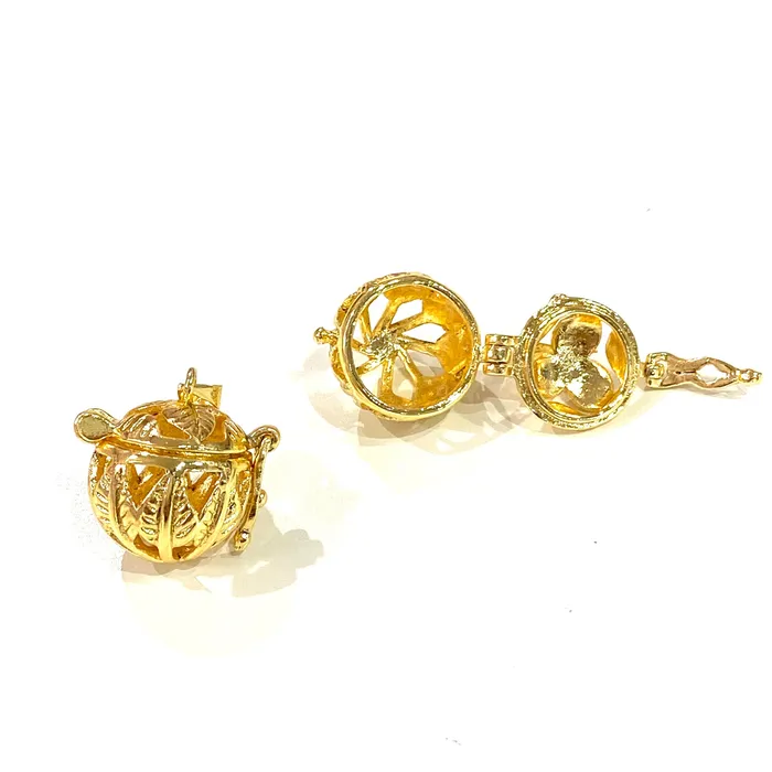 Necklaces Peppy Beads Pandoras Box 24Kt Gold Plated Brass Pendant Necklaces Peppy Beads Pandoras Box 24Kt Gold Plated Brass Pendant