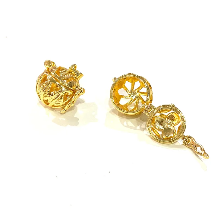 Necklaces Peppy Beads Pandoras Box 24Kt Gold Plated Brass Pendant Necklaces Peppy Beads Pandoras Box 24Kt Gold Plated Brass Pendant