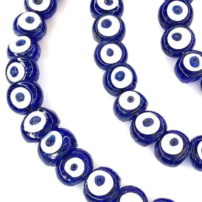 Necklaces Peppy Beads Traditional Turkish Artisan Handmade Glass Evil Eye Beads Large Hole Evil Eye Glass Beads 25 Beads per pack Necklaces Peppy Beads Traditional Turkish Artisan Handmade Glass Evil Eye Beads Large Hole Evil Eye Glass Beads 25 Beads per pack