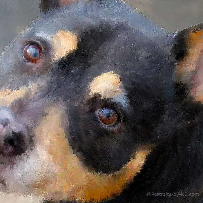 Necklaces Portraits by NC Custom Painted Dog Rat Terrier Digital Portrait