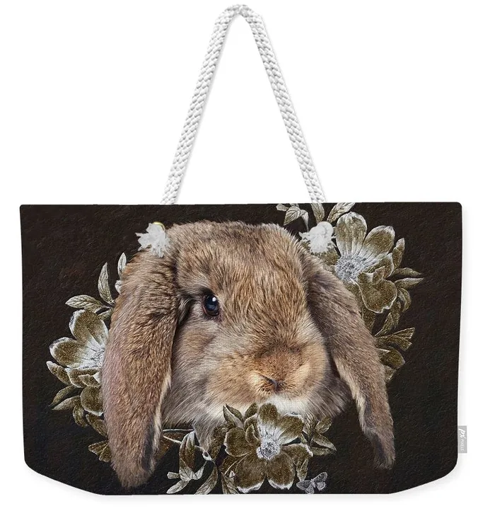 Necklaces Portraits by NC Weekender Tote Bag Customizable Carryall Tote Bag In the Garden of Whispers Design