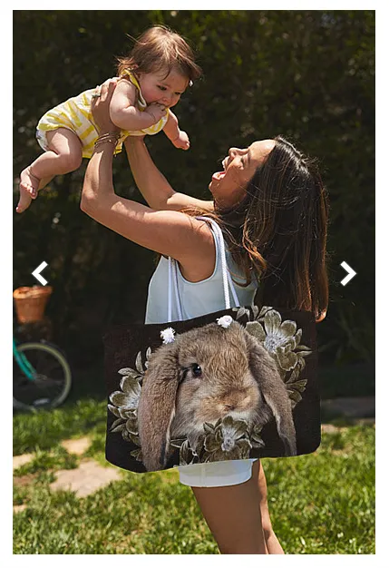 Necklaces Portraits by NC Weekender Tote Bag Customizable Carryall Tote Bag In the Garden of Whispers Design