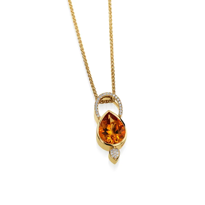 Necklaces Signature Citrine and Diamond Pendant Necklace Shop John Atencio Necklaces Signature Citrine and Diamond Pendant Necklace Shop John Atencio