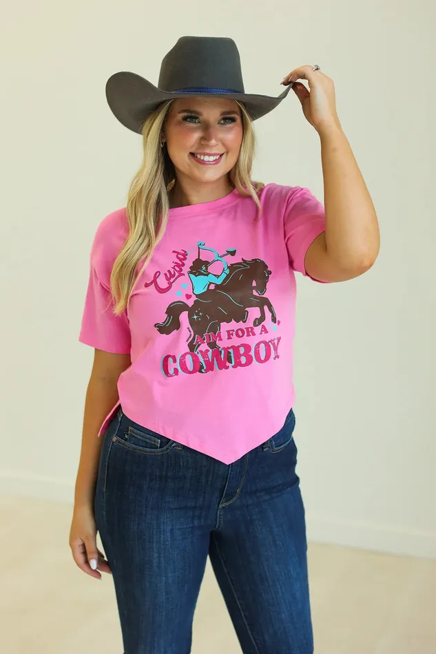 Necklaces SOUTHERN GRACE WHOLESALE CUPID AIM FOR A COWBOY VHEM TOP PINK