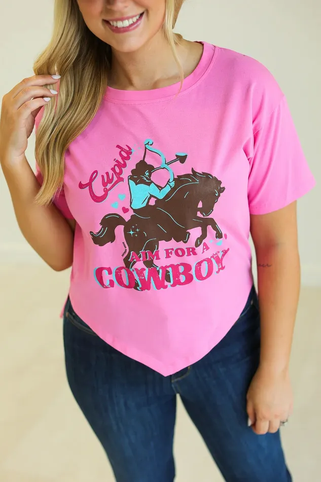 Necklaces SOUTHERN GRACE WHOLESALE CUPID AIM FOR A COWBOY VHEM TOP PINK