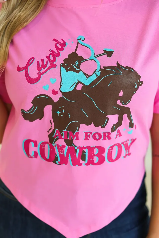 Necklaces SOUTHERN GRACE WHOLESALE CUPID AIM FOR A COWBOY VHEM TOP PINK