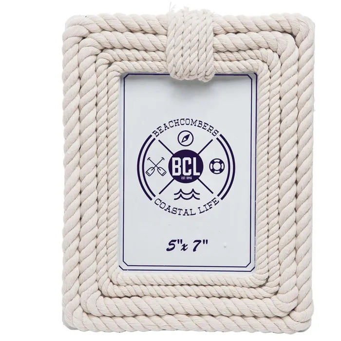 Necklaces THEBEACHCOMBER Beachcombers Cream Rope Photo Frame 5 x 7