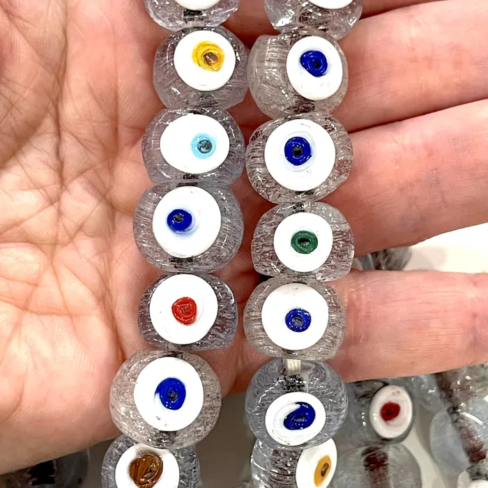 Necklaces Traditional Turkish Artisan Handmade Glass Evil Eye Beads Large Hole Evil Eye Glass Beads 5 Beads per pack Peppy Beads Necklaces Traditional Turkish Artisan Handmade Glass Evil Eye Beads Large Hole Evil Eye Glass Beads 5 Beads per pack Peppy Beads