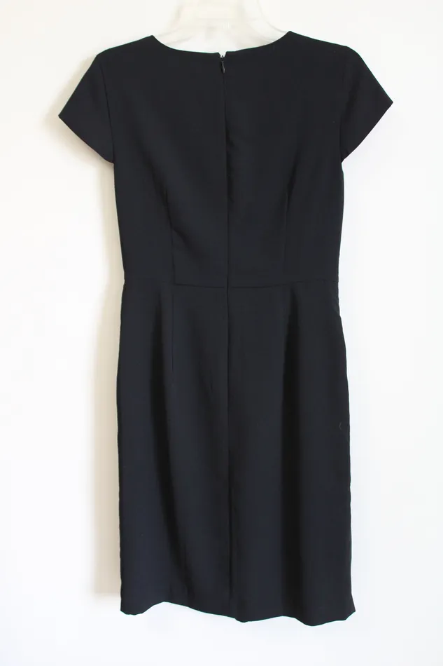 NEW Ann Taylor Black Twist Front Dress 2 Ann Taylor LOFT Rings