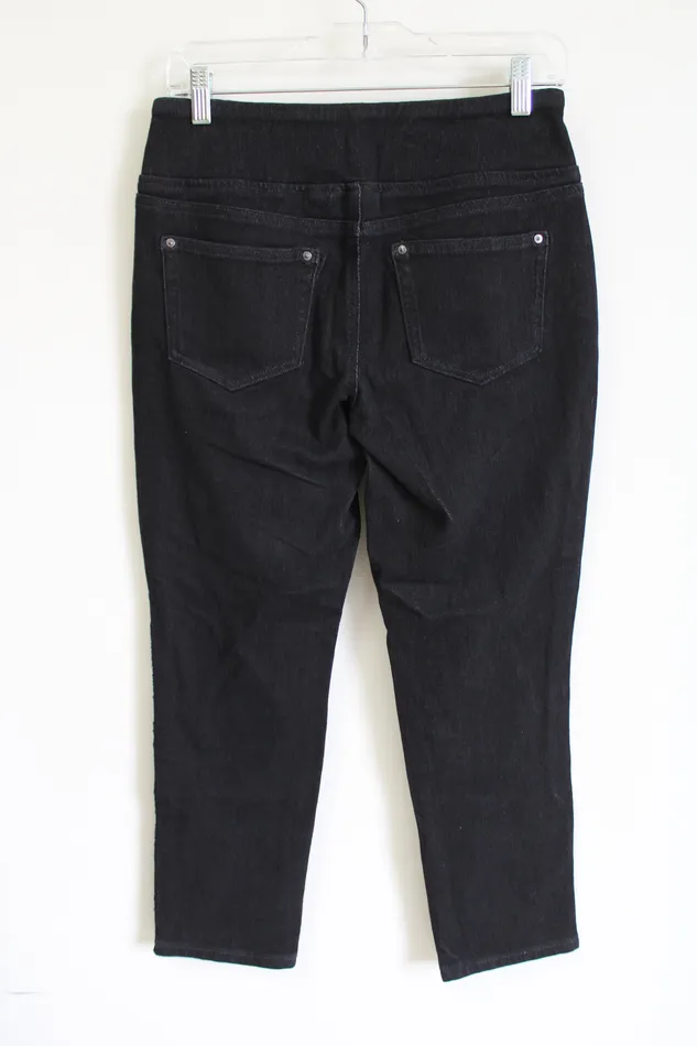 NEW Belle Kim Gravel Black Sequined Capri 6 Petite Kim Gravel Rings
