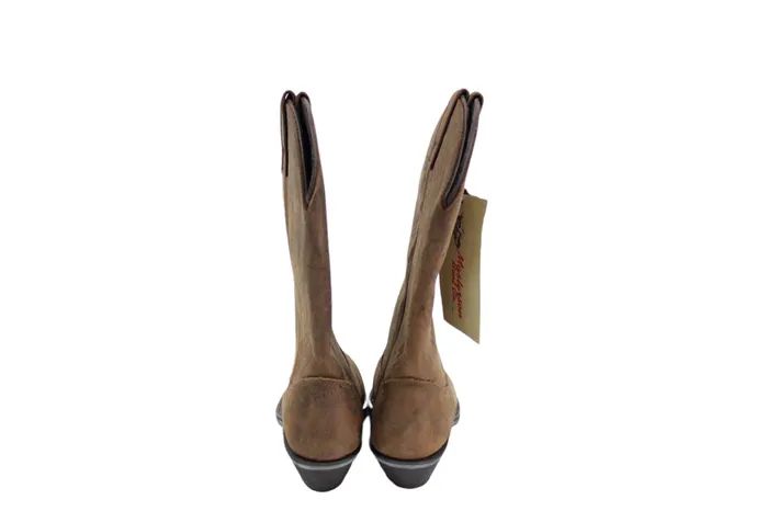 NEW Masterson Boot Co Brown Genuine Leather Cowgirl Boot Size 65 Masterson Boot Co Earrings