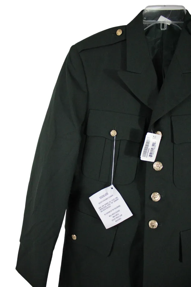 NEW Military Uniform Green Jacket 40R Jubilee Thrift Earrings