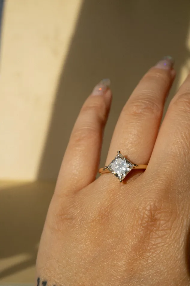 new Myriad Ring 223ct White Princess Cut Lab Grown Diamond readytoship Foe Dear Rings
