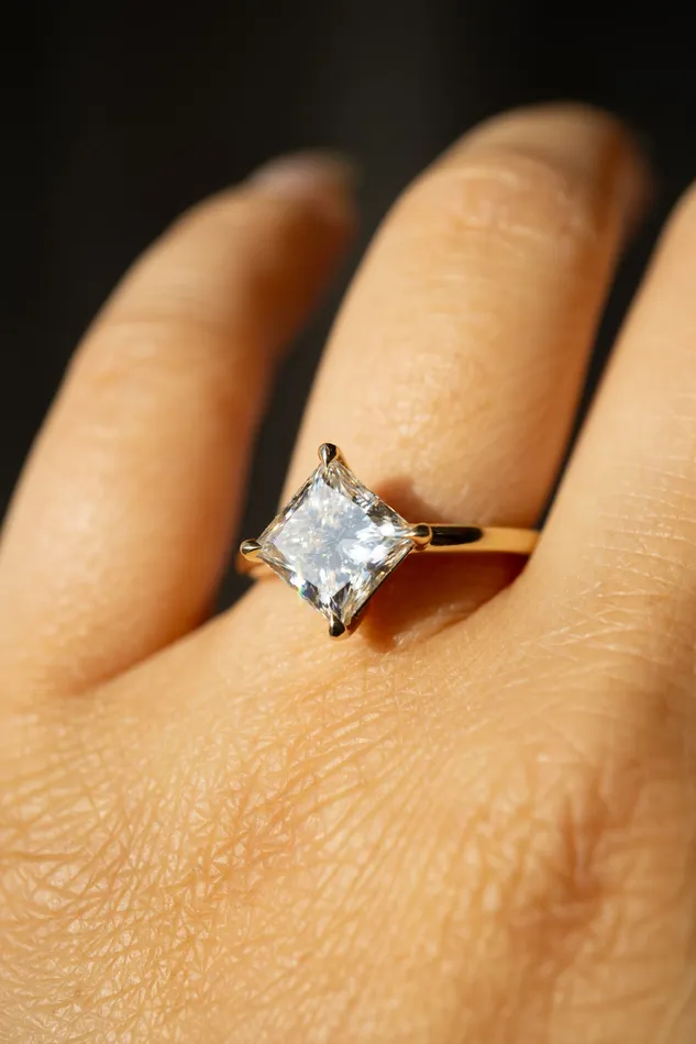 new Myriad Ring 223ct White Princess Cut Lab Grown Diamond readytoship Foe Dear Rings