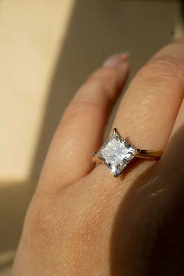 new Myriad Ring 223ct White Princess Cut Lab Grown Diamond readytoship Foe Dear Rings
