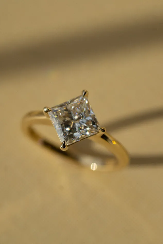 new Myriad Ring 223ct White Princess Cut Lab Grown Diamond readytoship Foe Dear Rings