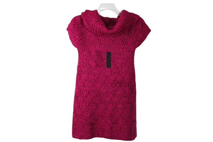 NEW Worthington Pink Sweater Dress S Worthington Earrings