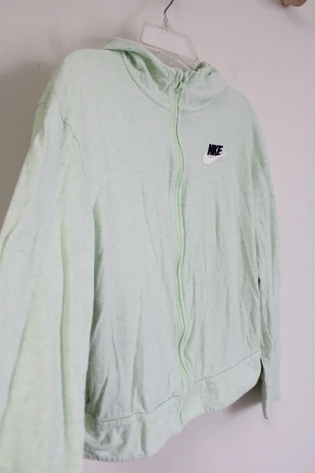 Nike Standard Fit Mint Green Zip Up Hoodie Youth XL 1820 Nike Earrings