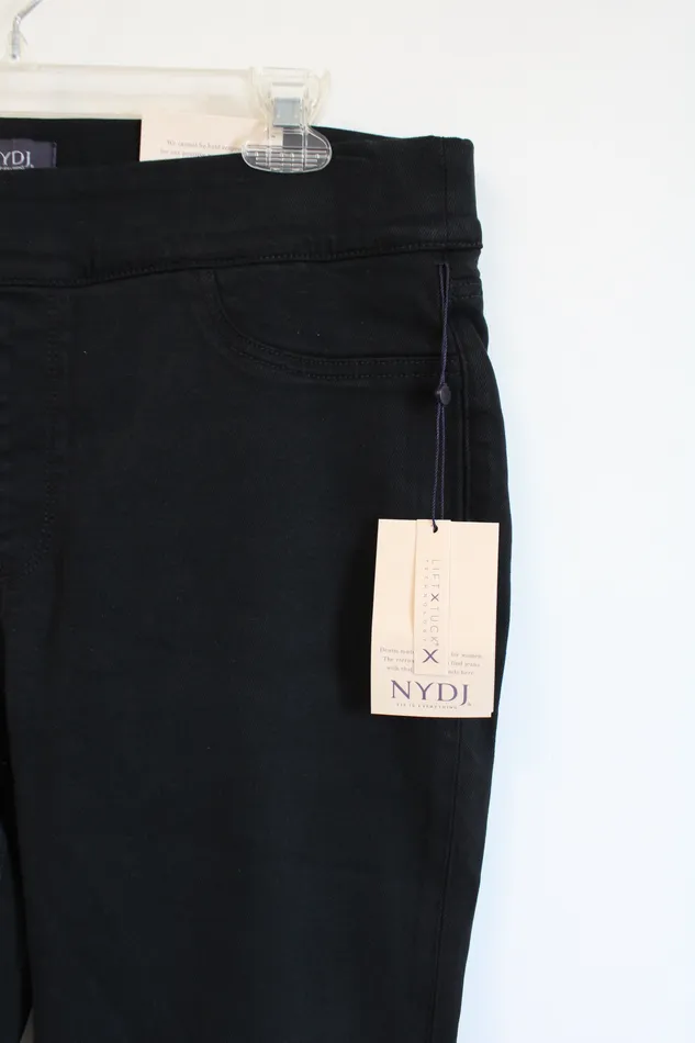 NYDJ Earrings NEW NYDJ Black Pull On LiftXTuck 13 Roll Cuff Shorts