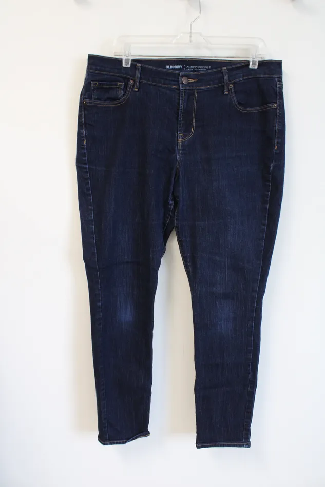 Old Navy Curvy Profile Dark Wash Jeans 14 Old Navy Earrings