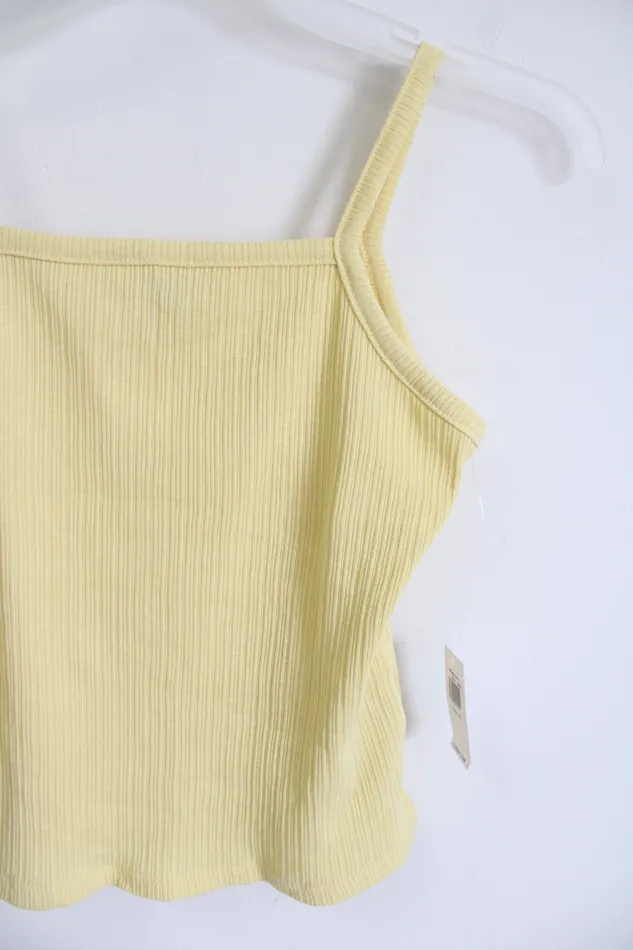 Old Navy Earrings NEW Old Navy Yellow Ribbed Tank L 1012