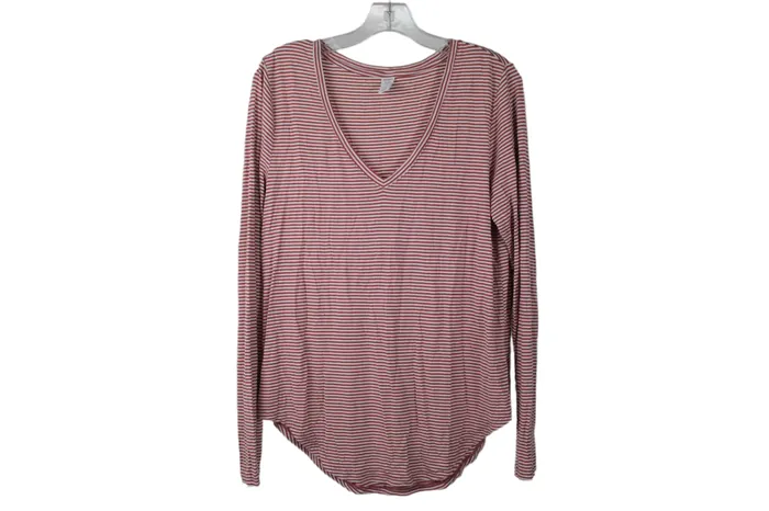 Old Navy Earrings Old Navy Luxe Pink Striped Shirt L
