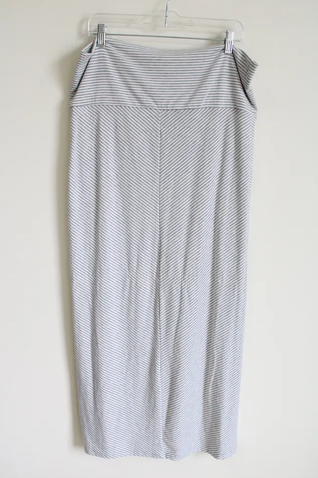 Old Navy Earrings Old Navy Maternity Gray Striped Maxi Skirt L