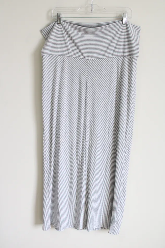 Old Navy Earrings Old Navy Maternity Gray Striped Maxi Skirt L