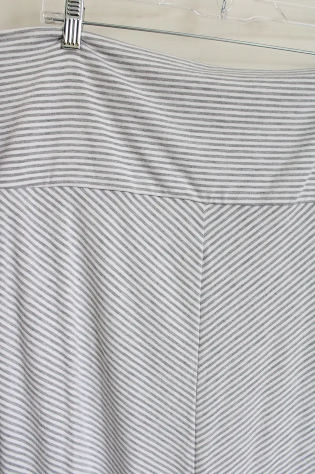 Old Navy Earrings Old Navy Maternity Gray Striped Maxi Skirt L