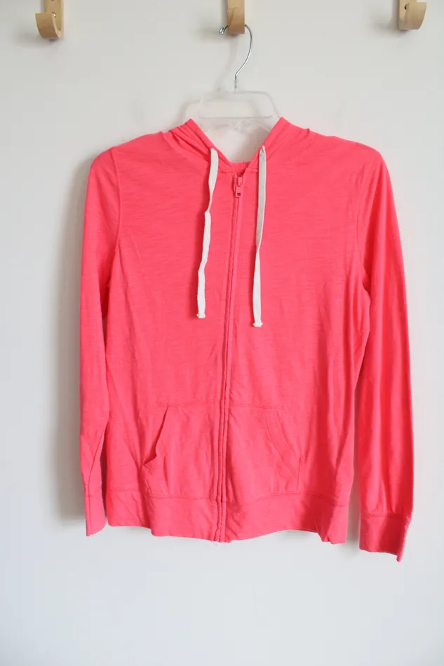 Old Navy Neon Pink Zip Up Lightweight Hoodie XS Old Navy Earrings