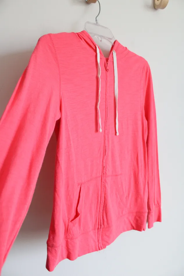 Old Navy Neon Pink Zip Up Lightweight Hoodie XS Old Navy Earrings