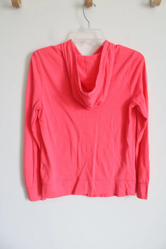 Old Navy Neon Pink Zip Up Lightweight Hoodie XS Old Navy Earrings