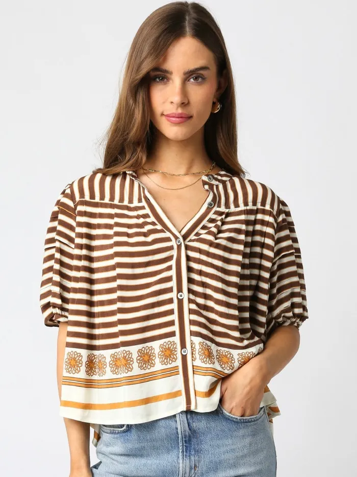 Olivaceous Earrings Carlotta Top